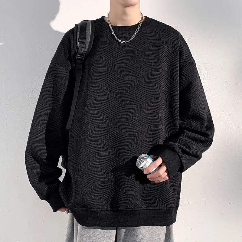 

Spring Fashion Men's Crew Collar Sweatshirt - Breathable Lightweight Long Sleeve for Daily Casual Spring Outdoor Activities 5XL