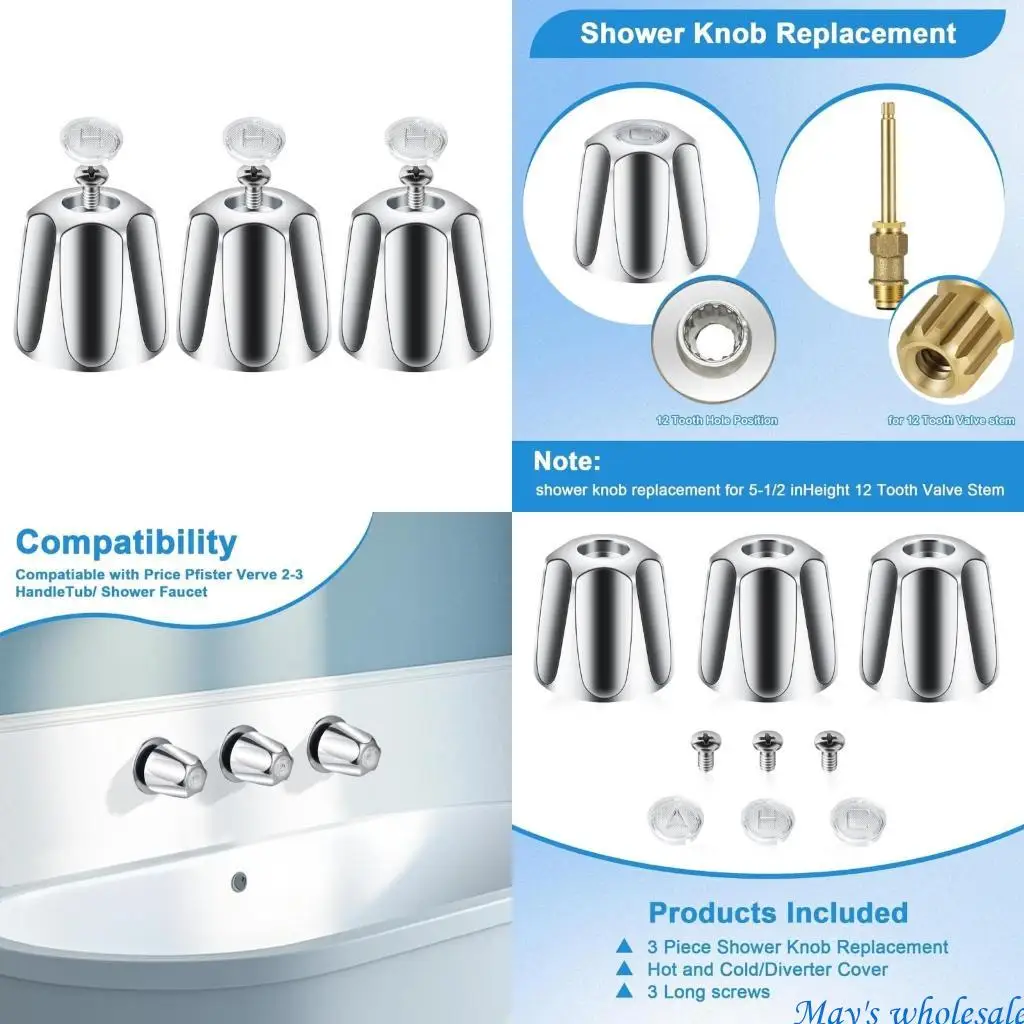 

3 упаковок ручки для душа ручки для смесителей ванной комнаты ежедневно использовать 448a