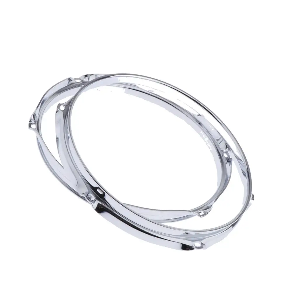 2 Pcs Premium Alloy Steel Tom Drum Hoop Rim 10 inch 6 Holes 2.5mm