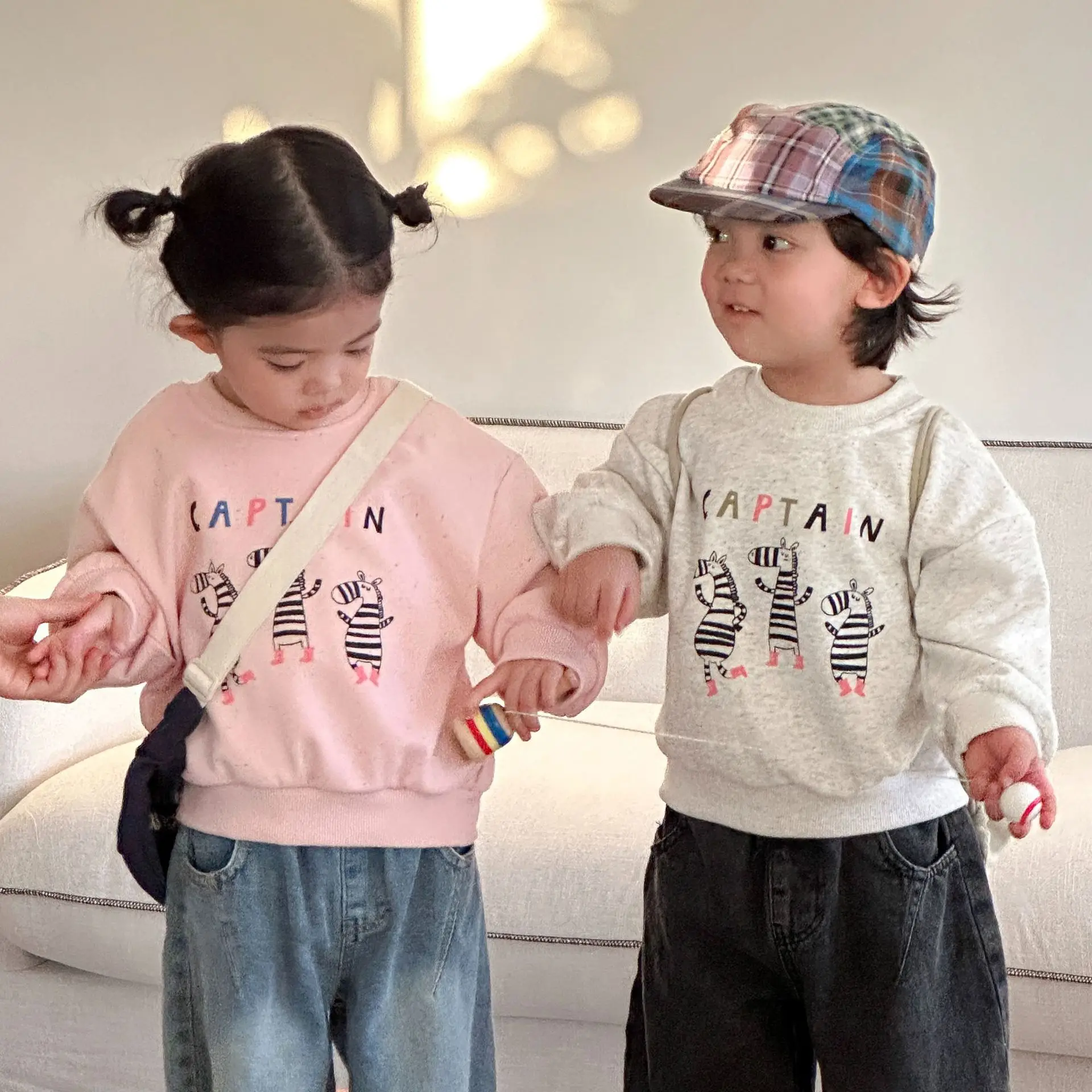 2026 Spring New Children‘s Clothing Long Sleeve Sweatshirts Boys Girls Cartoon Print Sweatshirt Kids Casual Pullover Tops