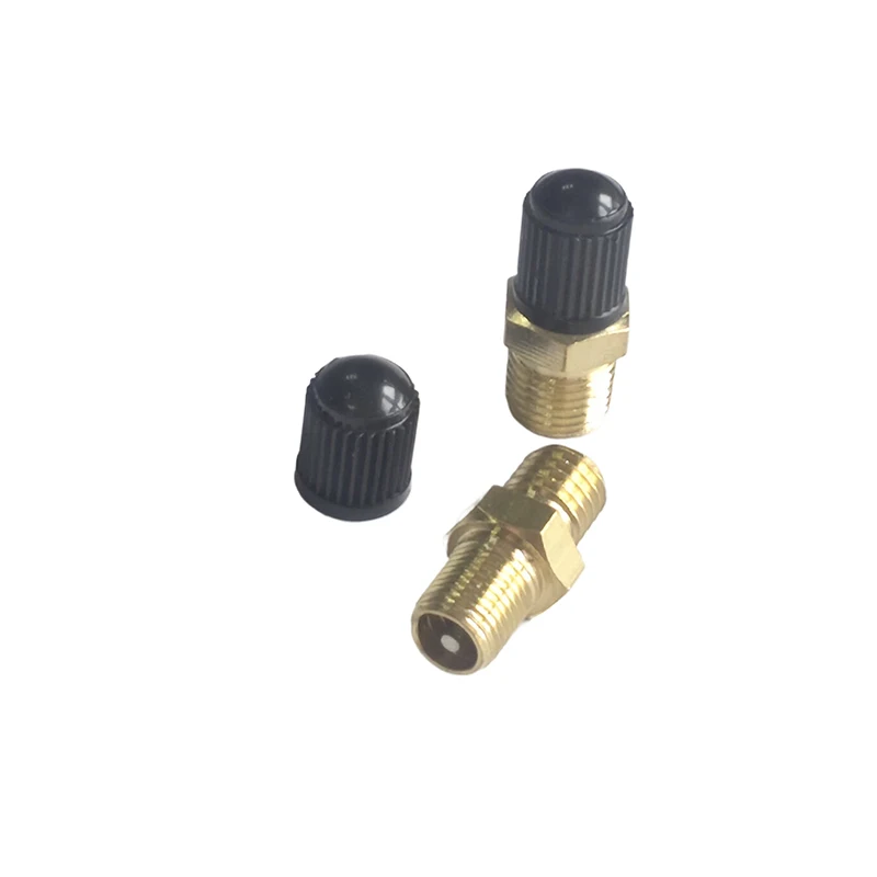 1PC DIY Accessories Air Compressor Tank Fill Valve Hexagonal Brass Tank Fill Valve M8/M10 Threaded Valve Core