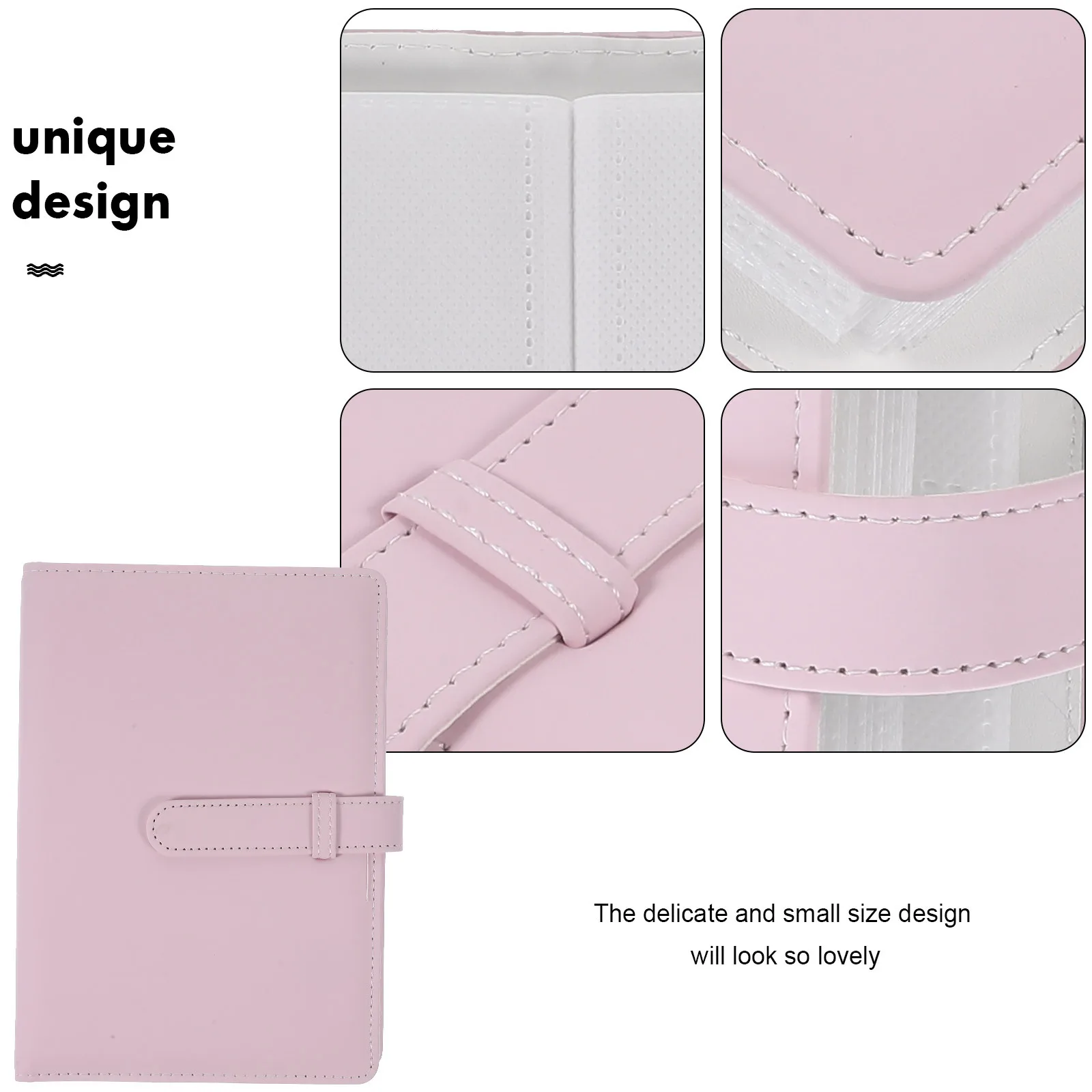 

Compact Photo Album Book Simple PU Picture Album for Home Travel Memories Reliable Stamp Card Holder Keepsake Gift for Loved