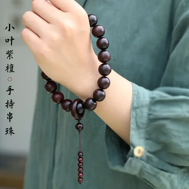 

Mencheese Natural Pterocarpus Santalinus Couple Bracelet Hand Vintage Pliable Temperament Rosary Bracelet