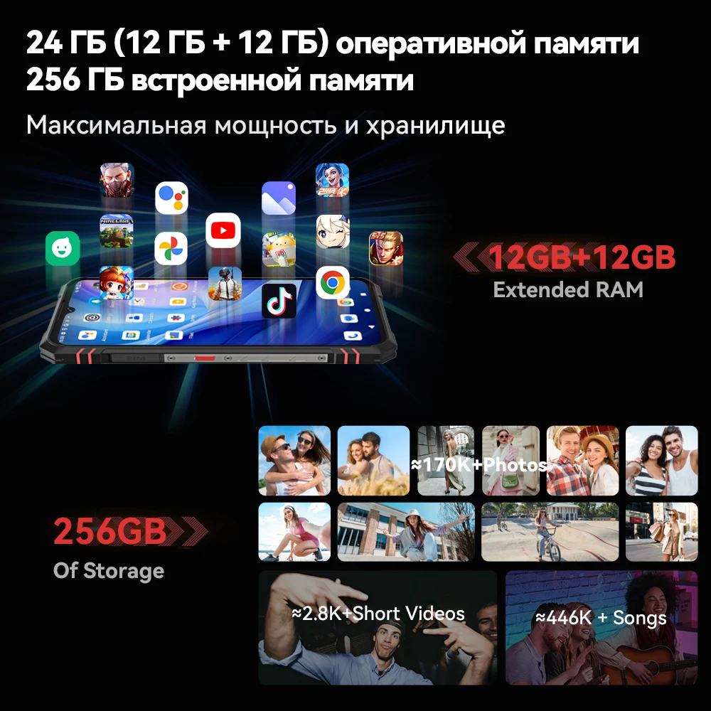 Cubot King Kong Star 2, ultraschlankes, robustes Smartphone 5G, 4 nm MTK D8200, 24 GB + 256 GB, 6,72 Zoll 144 Hz großes Display