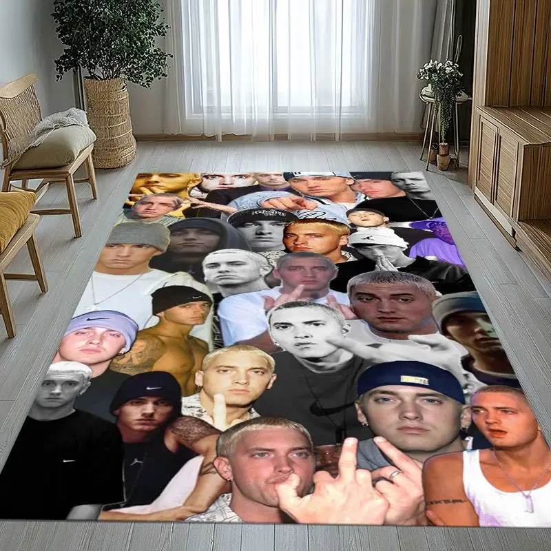 Fashion Rap God Slim Shady Eminem Hiphop Area Rug,Soft Non-Slip Carpet Mat for Living Room Bedroom,Sofa Floor Rug,Home Decor