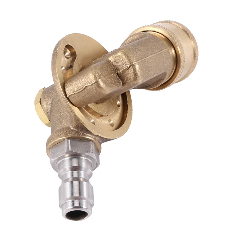 ABYL 4500PSI Pivoting Coupler 1/4In Quick การเชื่อมต่อสําหรับเครื่องซักผ้าความดันสิ่งที่แนบมารางน้ําทําความสะอาดอะแดปเตอร์ 240 องศา 7 เกียร์