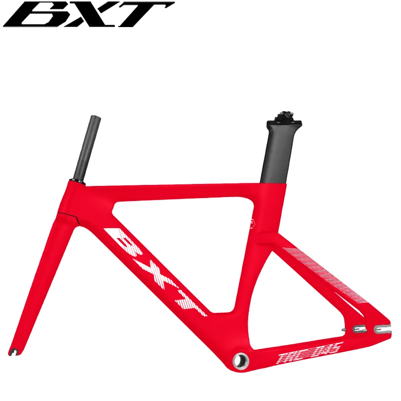 BXT 045 Carbon Track Frame Carbon Fiber Fixed Gear Bike Frame Stiff Frame Fork Road Track 700c Aero Bicycle Frameset Track Frame