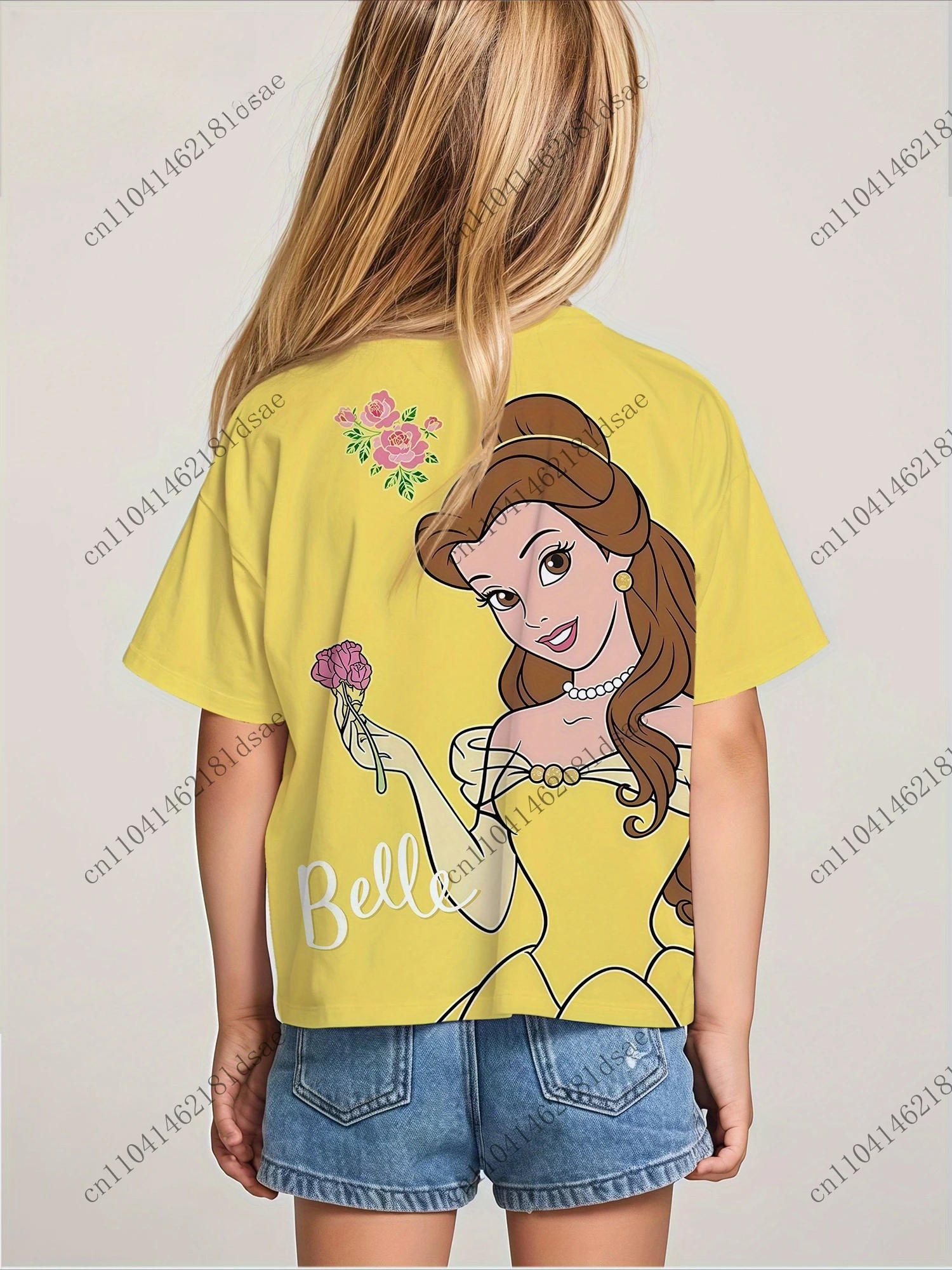 تي شيرت مطبوع ثلاثي الأبعاد ملابس صيفية Kawaii بأكمام قصيرة ملابس علوية قصيرة تي شيرت أنيمي للرجال والنساء والكبار والأطفال بوليستر أصفر قصير #2