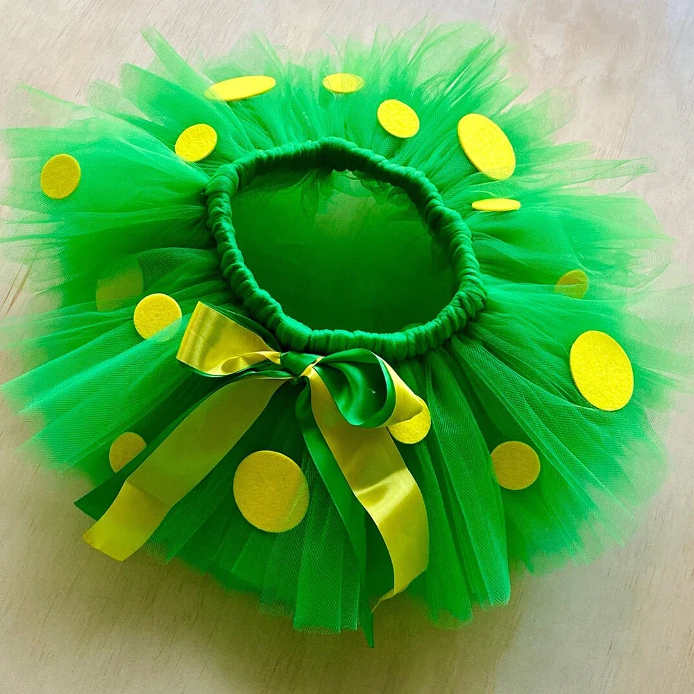 Gonna tutù di dinosauro verde per ragazze per bambini Vestiti per bambini per bambini Costume tutù animale a tema giungla Mini gonne di tulle soffici per ragazze