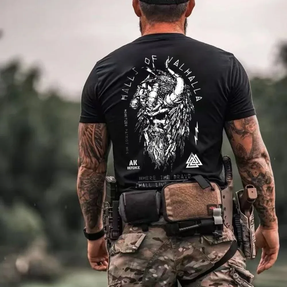 NICHE Viking Warrior Patte3D Print Breatha Quick-Dry Men Woman T-Shirt Outdoor Sport Street Fashion Casual Parent-child Clothing