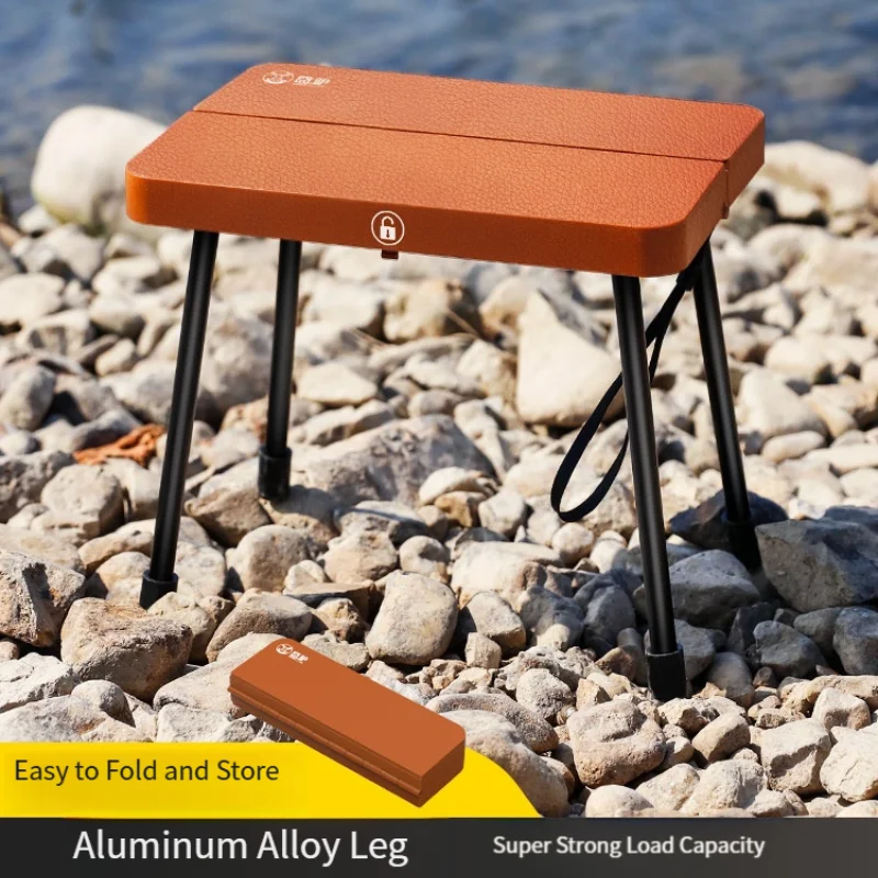 

Портативный складной табурет из алюминиевого сплава + компактное хранилище из полипропилена 29x20x25 см, легкий вес 505 г для кемпинга, путешествий на открытом воздухе