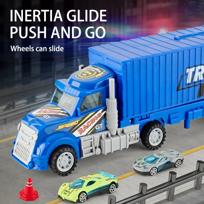 Duży kontener samochodowy deformacja składany wagon samochodowy do przechowywania dzieci zabawka samochodowa samochód wyrzutowy prezent urodzinowy dla chłopca 1 czerwca Dzień Dziecka