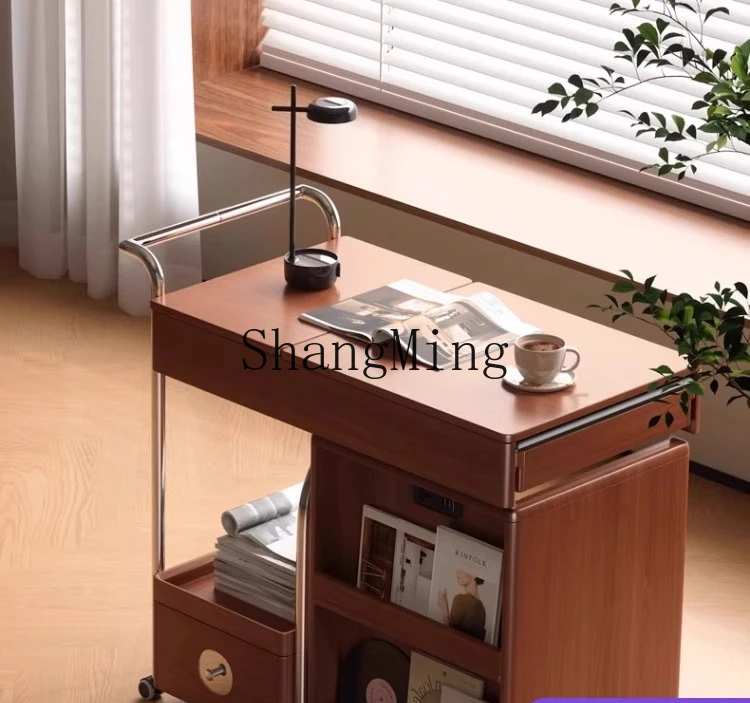FG removable retractable tea cabinet sofa side few household solid wood multi-functional tea table