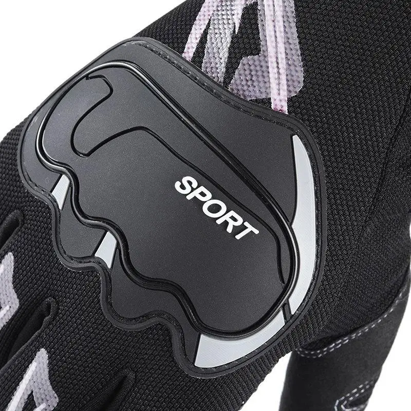 Guantes de dedo completo para motocicleta para hombres y mujeres, a prueba de golpes, antideslizantes, al aire libre, Fitness, ciclismo