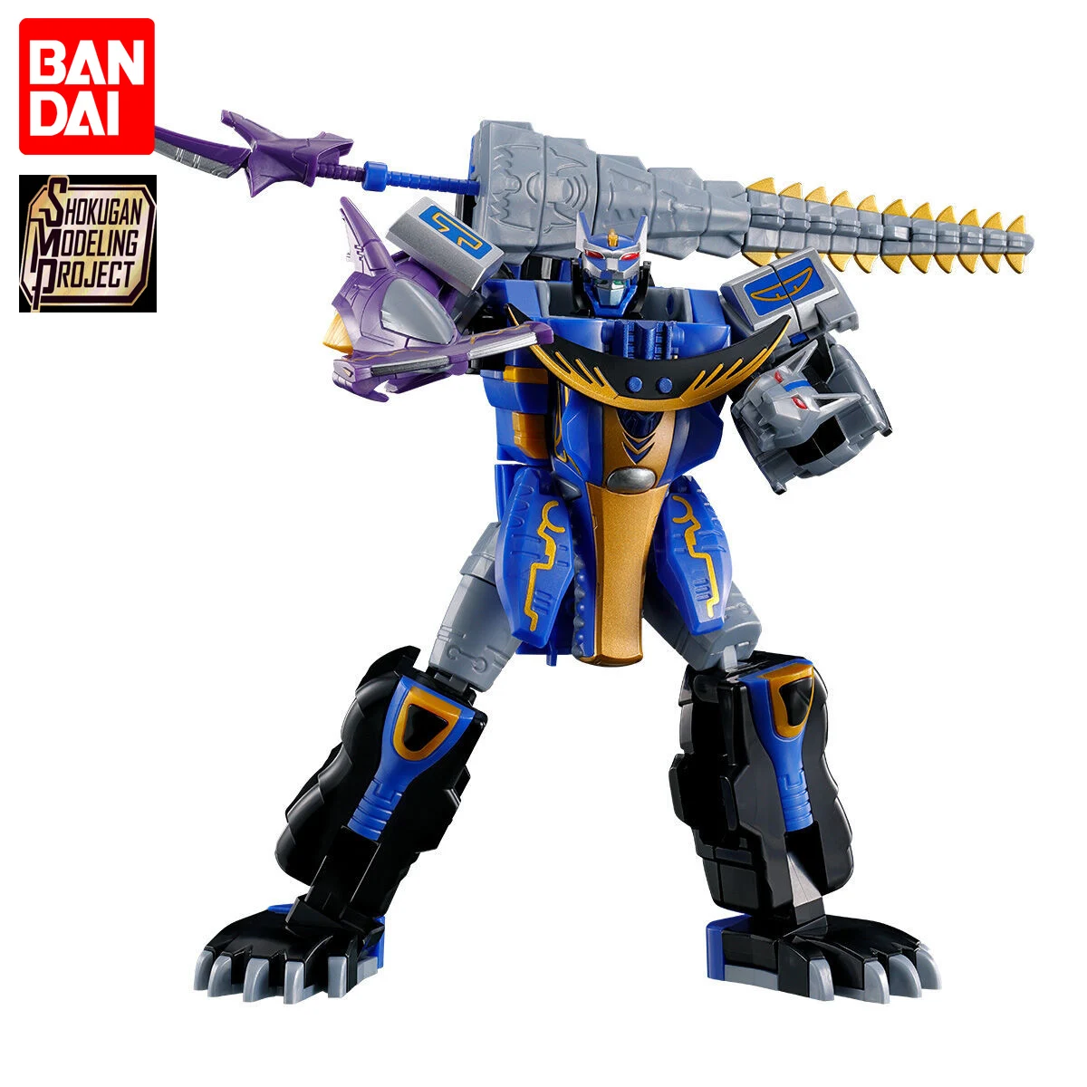 

BANDAI SMP Hyakujuu Sentai Gaoranger GaoHunter Justice Blue Moon Anime Action Figures Assembly Model Toy