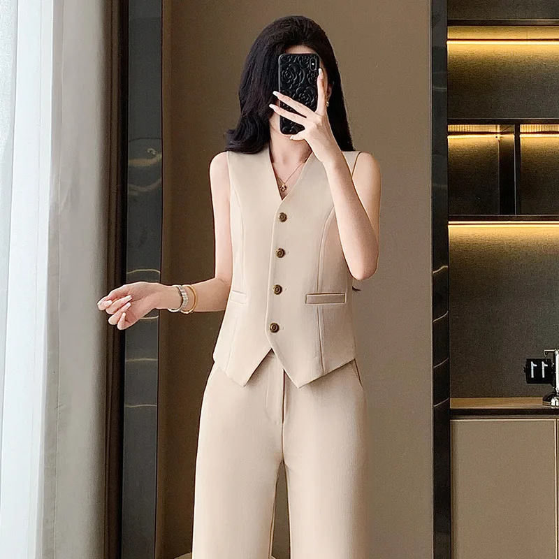 High-end Women's Suit Vest Set2025New Autumn and Winter High-end Fashion Formal Three-piece Suit Workwear