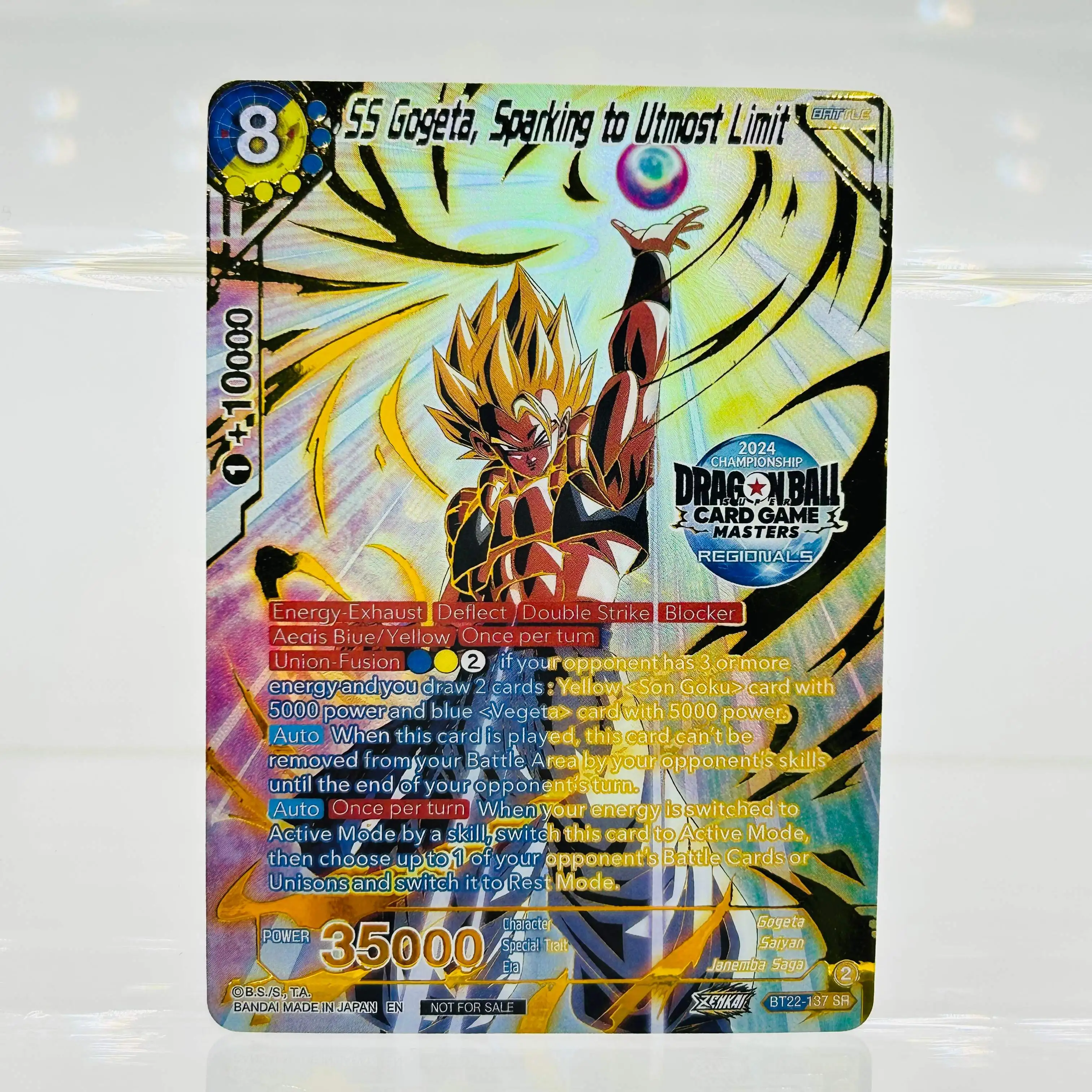 

Коллекционная карта Dragon Ball Super TCG BT22-137 SR SS Гогета с золотым фольгированием и текстурой, 10 камней, идеальное состояние (DBZ)
