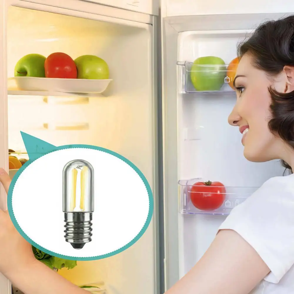 Mini E14 LED Bulb Super Bright 1W 2W 3W Dimmable Fridge Freezer Filament Bulb Light Energy Saving Refrigerator Hanging Mini Lamp