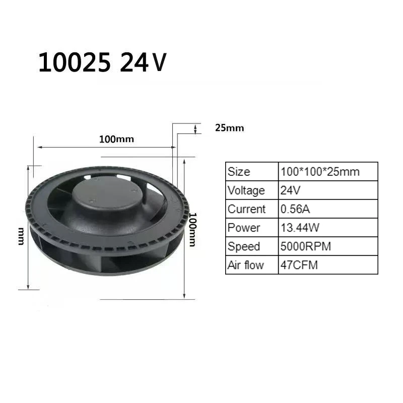 blower fan 100*25mm 120*25mm 10025 12025 DC24V 12V air blower, Centrifugal fan,Brushless DC motor, ball bearing car air purifier