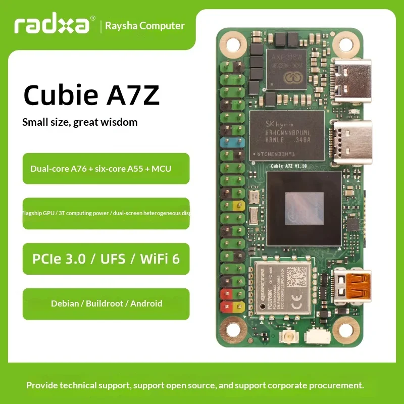 Risa Radxa Cubie A7Z Quanzhi SOC octa-core CPU dual-screen display RISC-V co-control