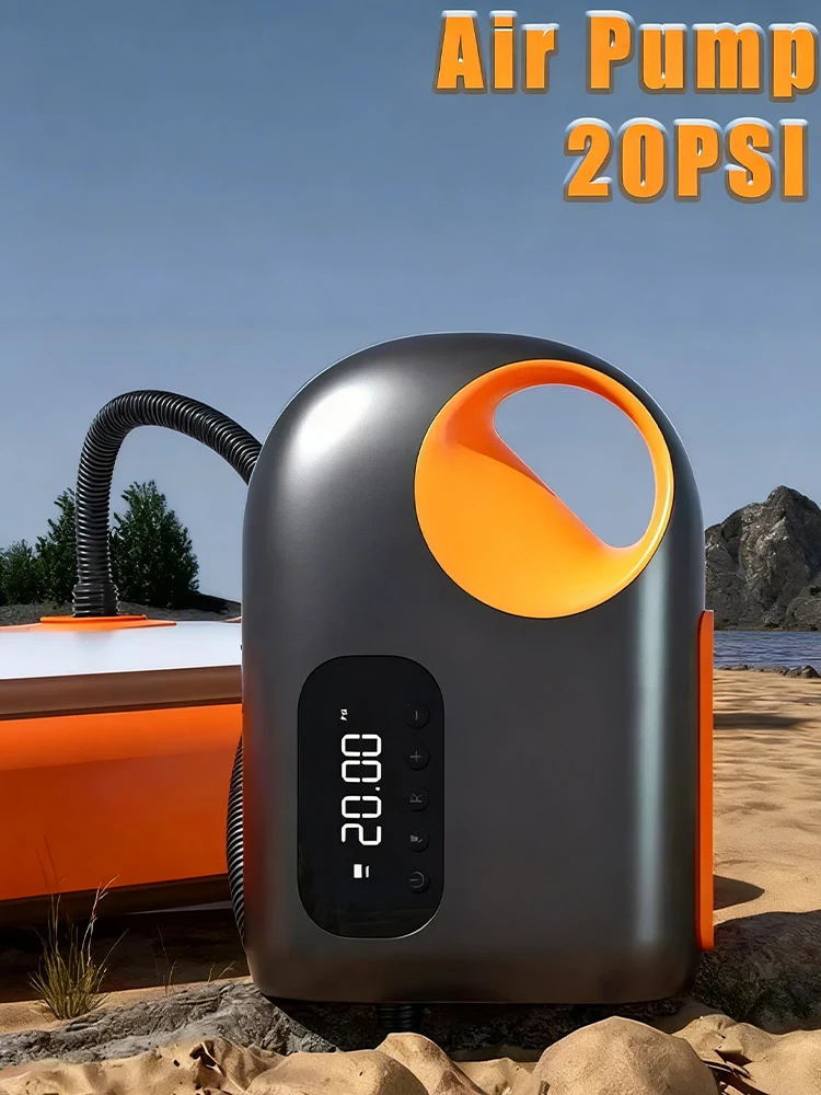 20 PSI Draagbare Luchtpomp Opblaasbare Sup Pump120 W Elektrische Opblaasbare Leegblaasbare Lucht Inflator voor Outdoo Paddle Board Boot Kajak - afbeelding 2