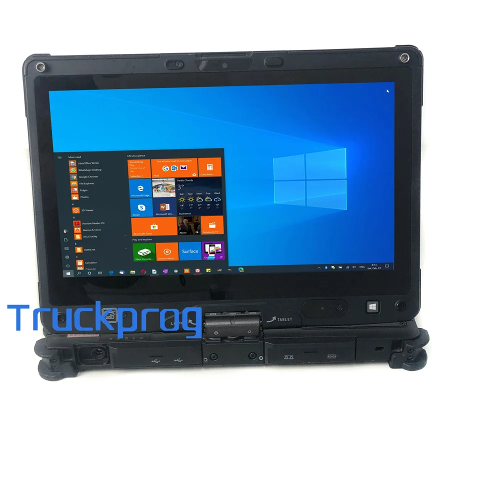 Best Quality Three Proof Reinforced Touchscreen Laptop Getac V110 Rugged Installed Software Diagnostic Tools for Truck Excavator