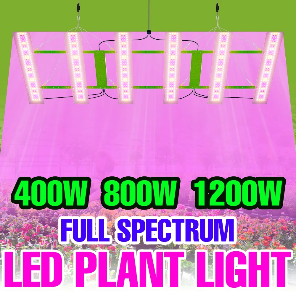 1200W Vollspektrum LED Pflanzenlampe Quantum Board IR/UV Pflanzenleuchte für Indoor-Blumen, Hydroponik, Gewächshaus und Anbaubeleuchtung