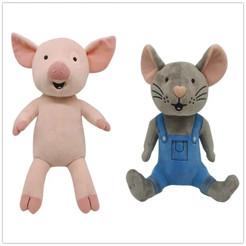 Hot Sale 2 Styles If You Give A Mouse A Cookie Soft Dolls Mouse Piggy Stuffed Animals Kids Birthday Gift 25-35 CM