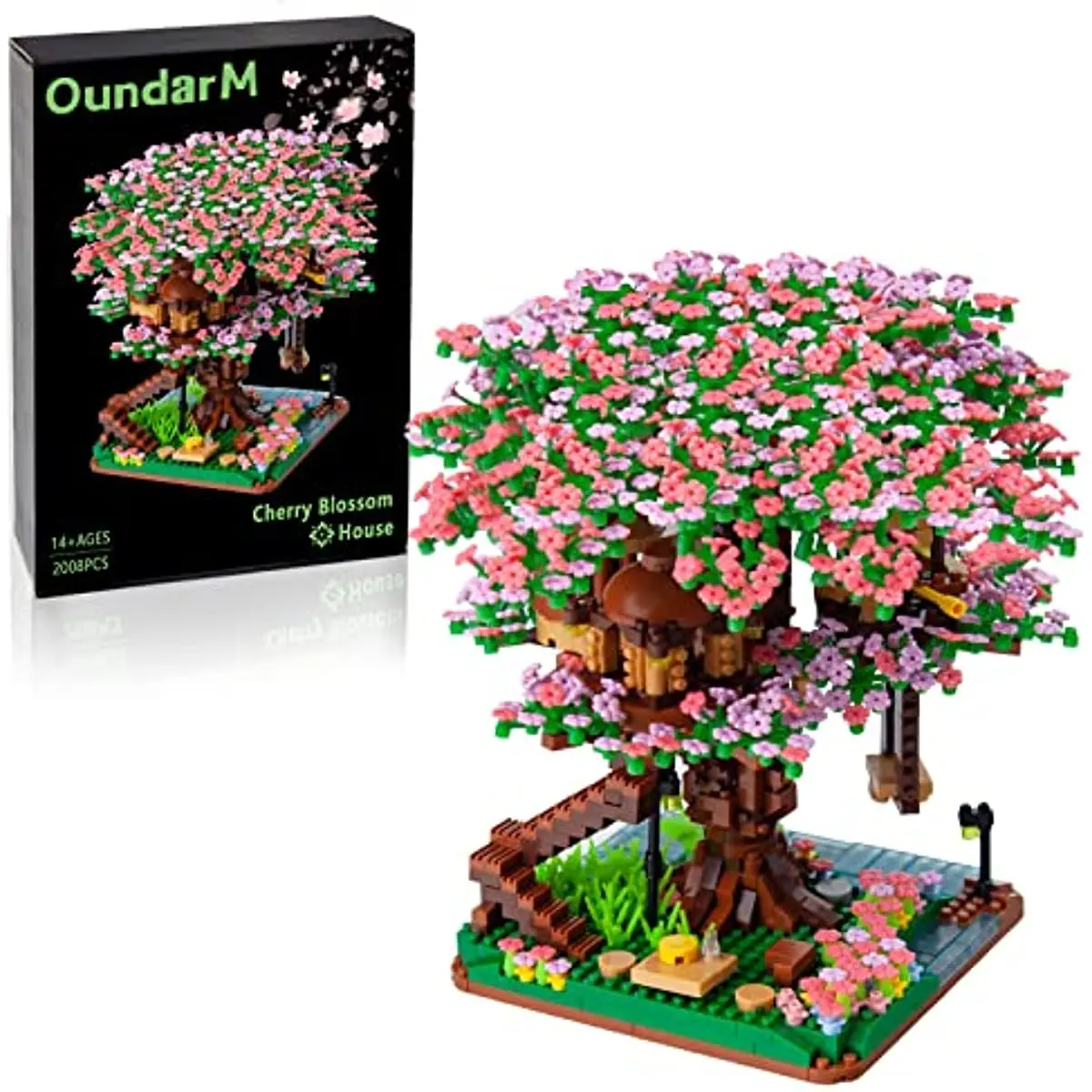 Cherry Blossom Treehouse Bonsai Tree Building Blocks Set Sakura Botanical Collection Building Set for Adults  Teens Home Decor