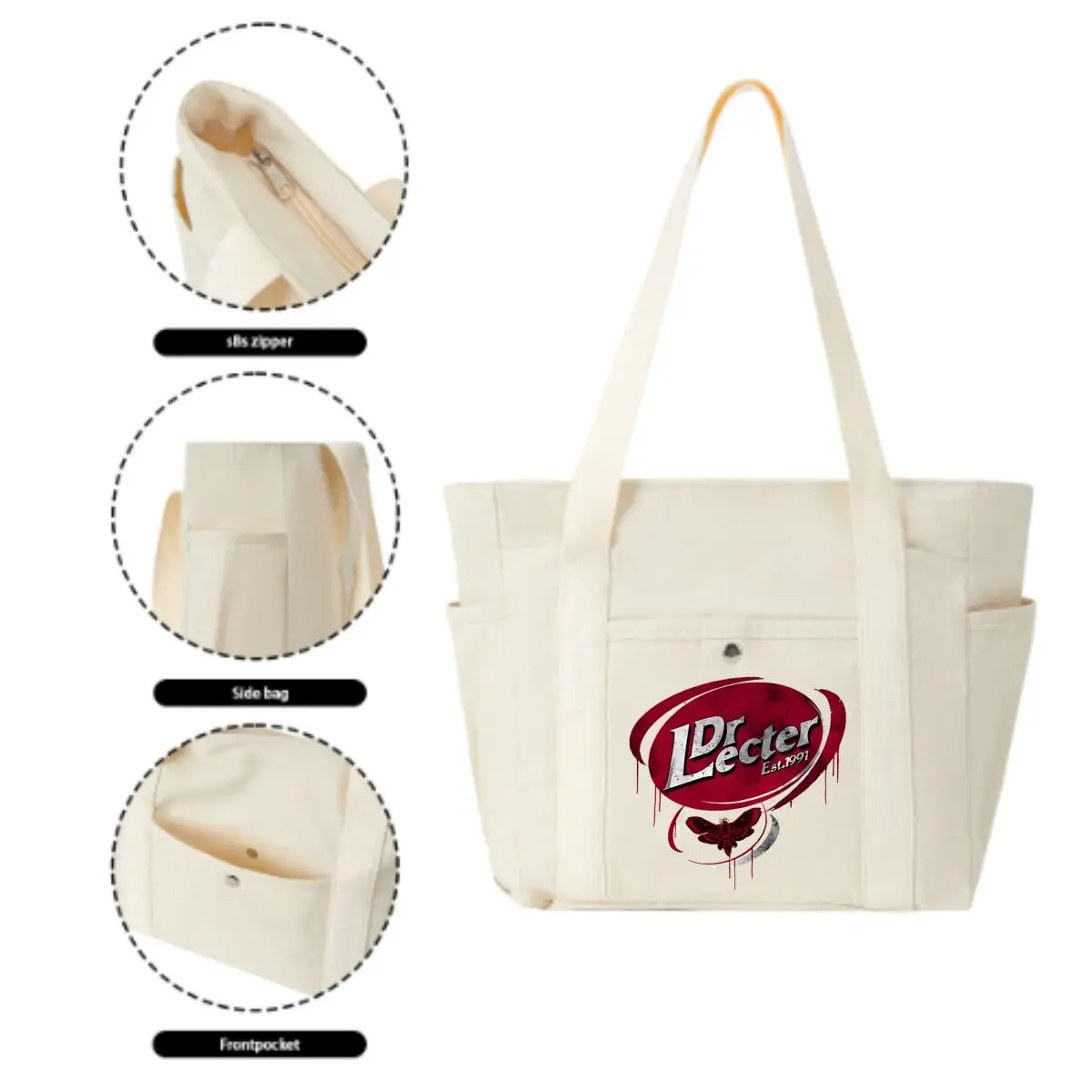 Dr. Lecter Edge Trendy Multi-Pocket Bag – Perfect for Coffee Shop Visits