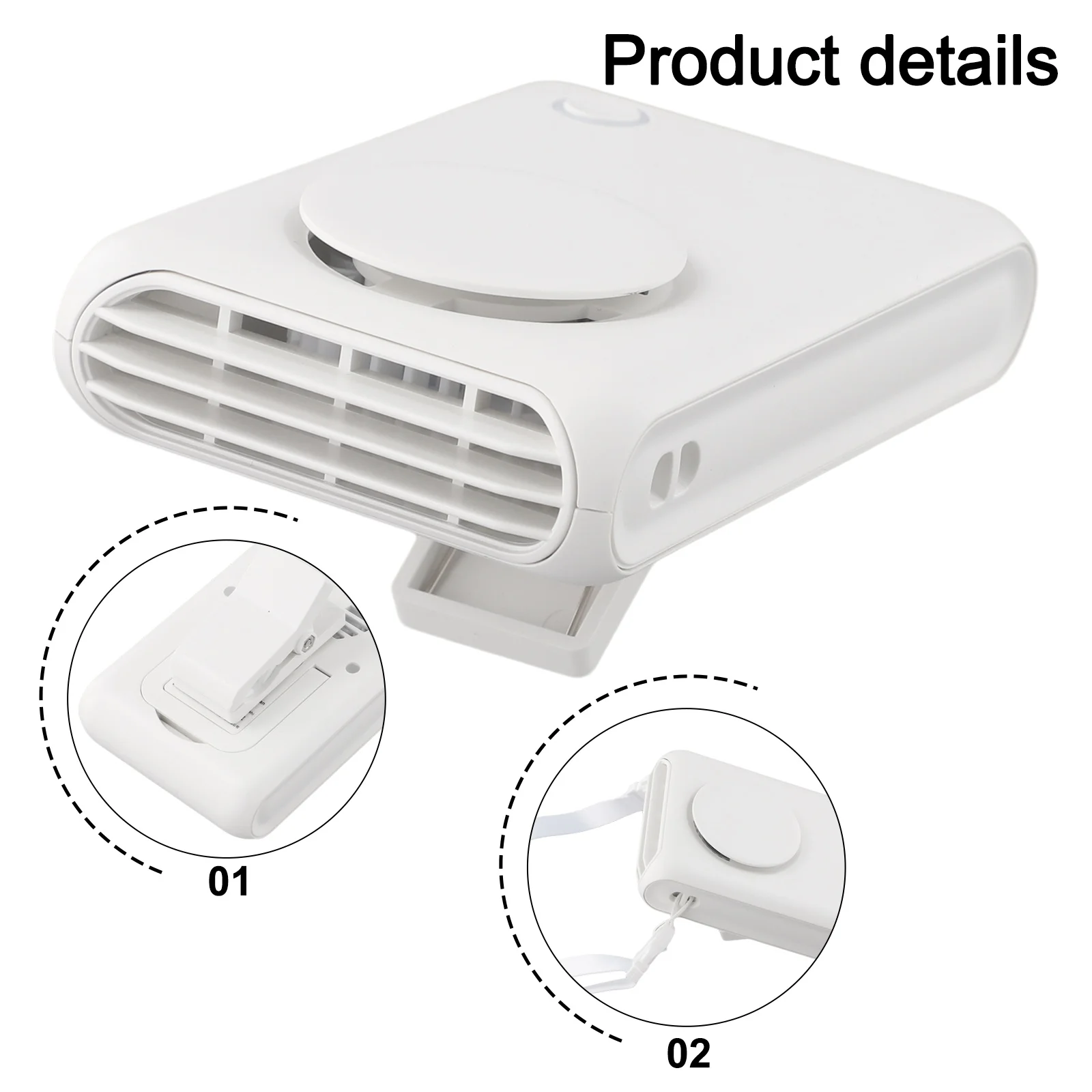 Battery Operated Neck Fan Conditioner Backpack Fan 116*71*56 Mm Neck Handheld Fan 360 Airflow Hands-free Design