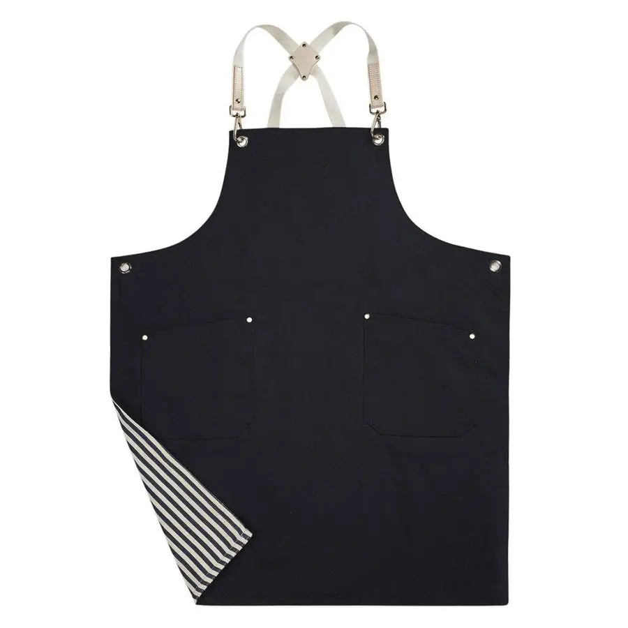 

Double sided Cotton Canvas Apron with Pocket CrossBack Straps