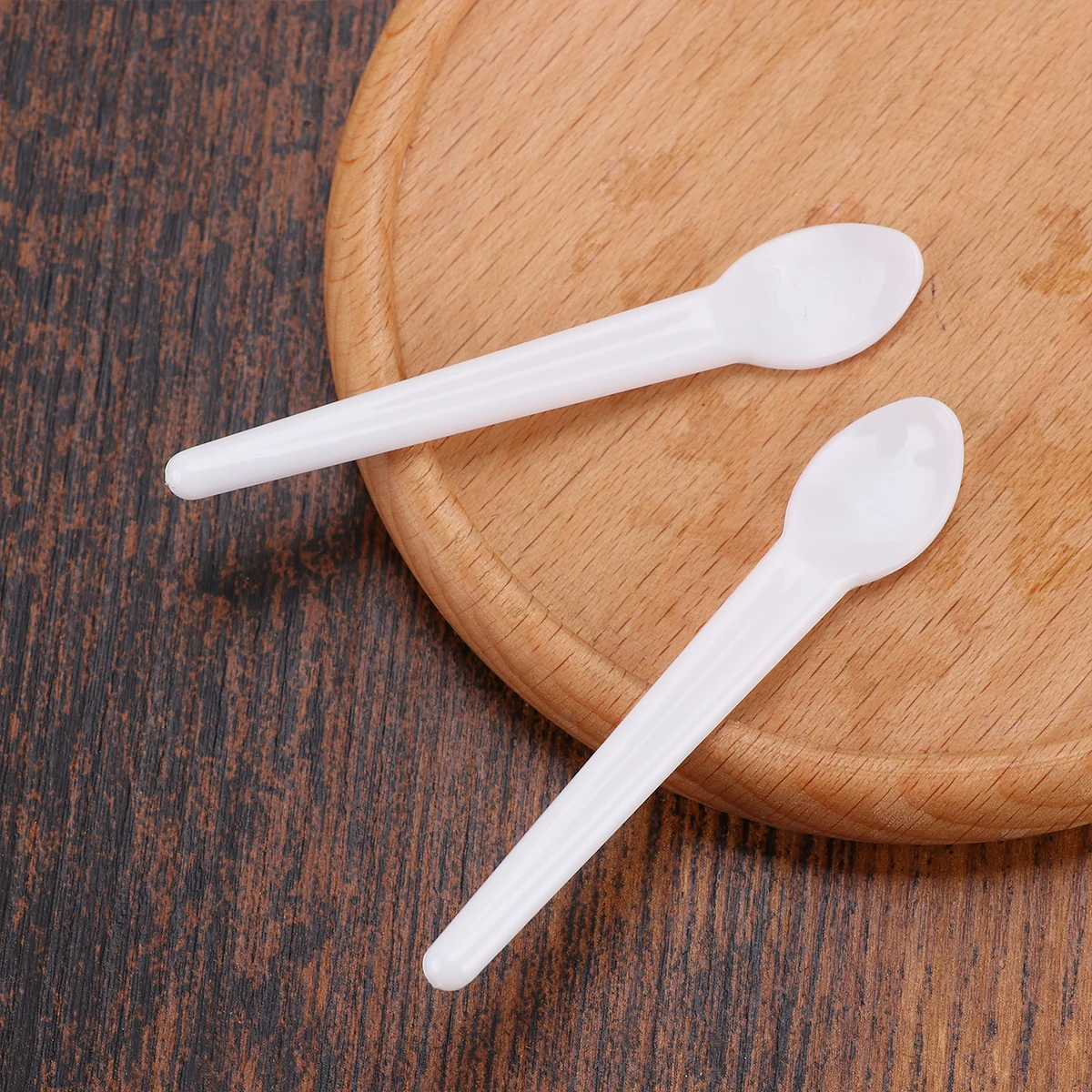 

100pcs Mask Scoop Spatula White Makeup Face Cream Spatula Spoon Skin Care Tool Portable Beauty Gadgets For Women