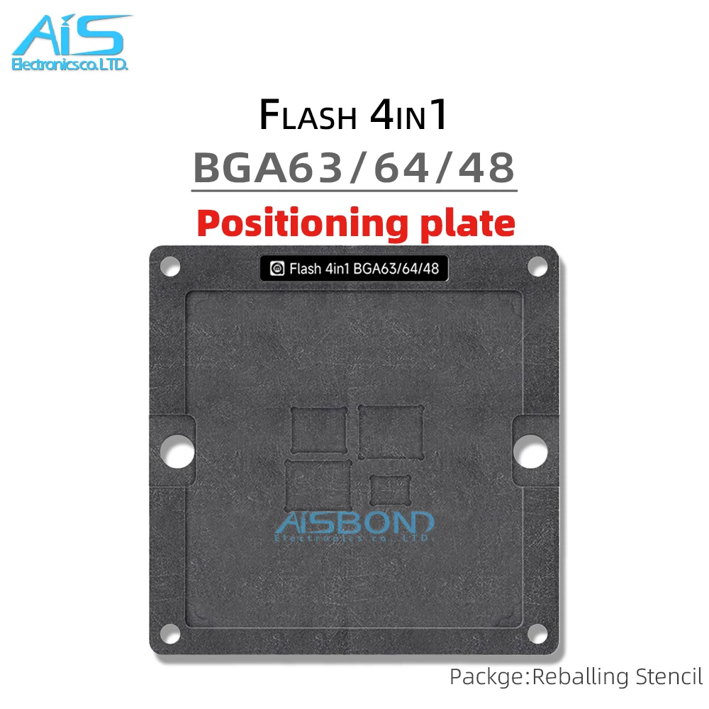 Amaoe BGA63 BGA64 BGA48 Reballing Stencil Template For NAND Flash memory Positioning Solder Plate Tin Net image 2