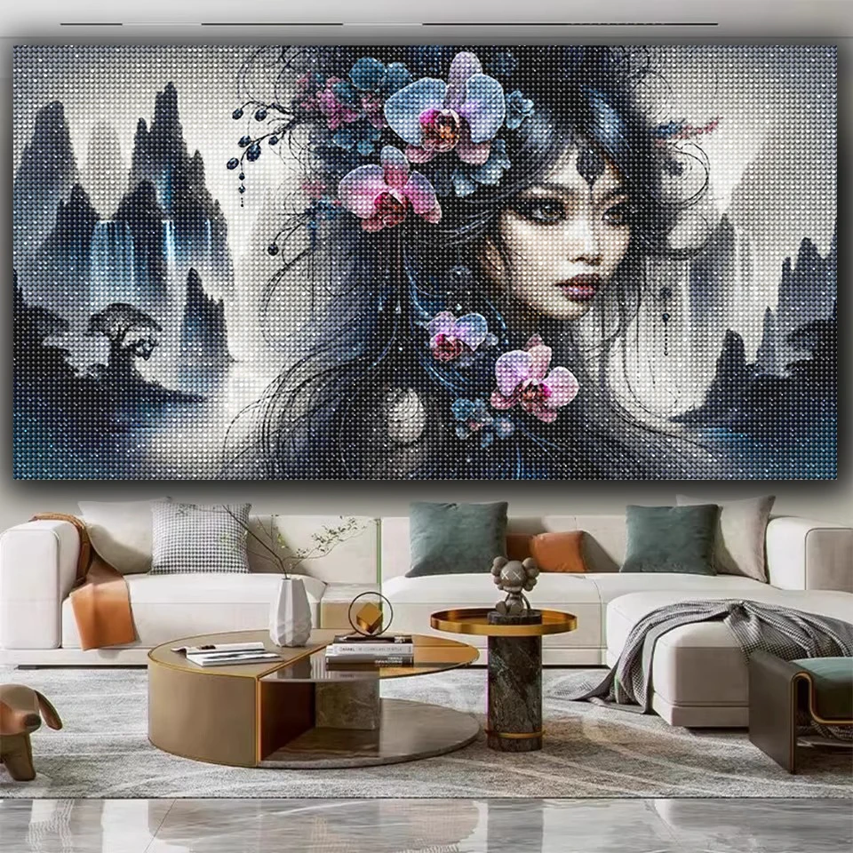 Stunning beauty goddess diamond painting New 2025 Diy Jewelry cross stitch Full Diamond mosaic Art portrait Home decoration