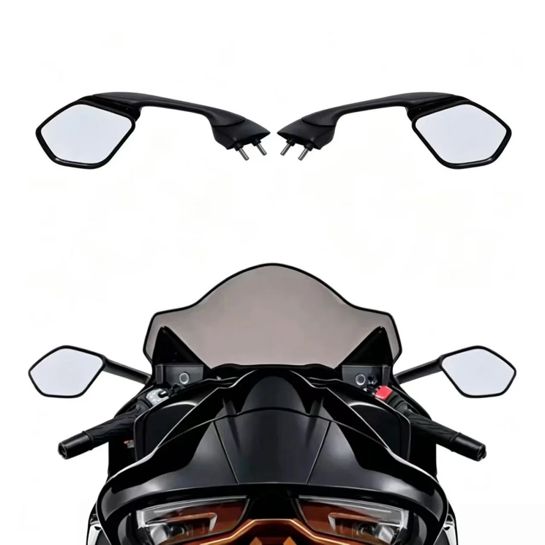 Motorcycle Left & Right Side Rear View Mirrors For SUZUKI HAYABUSA 1300 GSX1300R 2022 2023 2024 Black