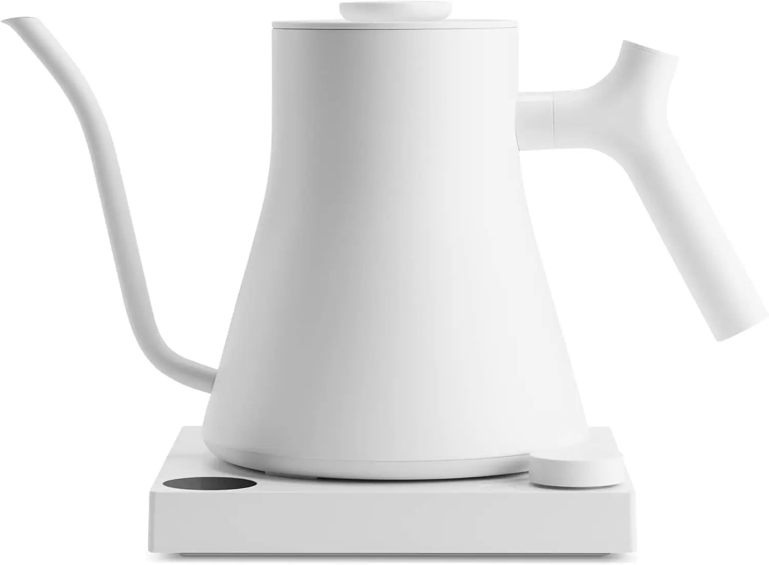 EKG Pro Electric Gooseneck Kettle - Pour-Over Coffee and Tea Pot, Stainless Steel, Quick Heating, Matte White, 0.9 Liter