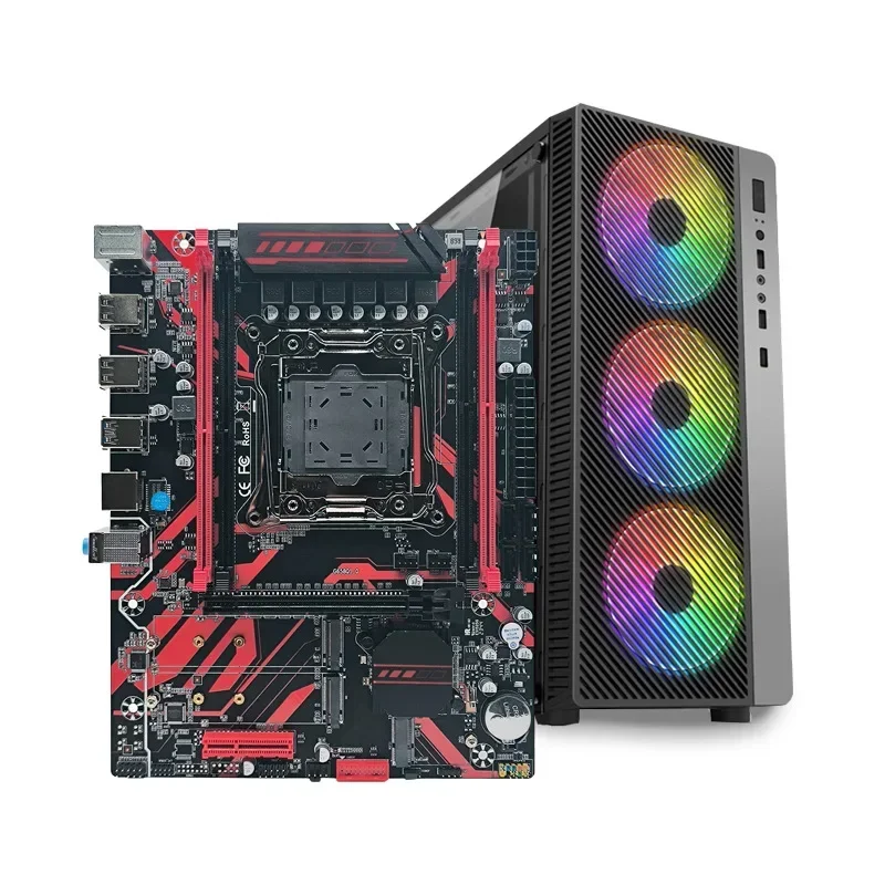 X99LGA2011-3 Pin Computador Motherboard, DDR4 Quatro Canais Memória, E5, V3V4 CPU, Novo