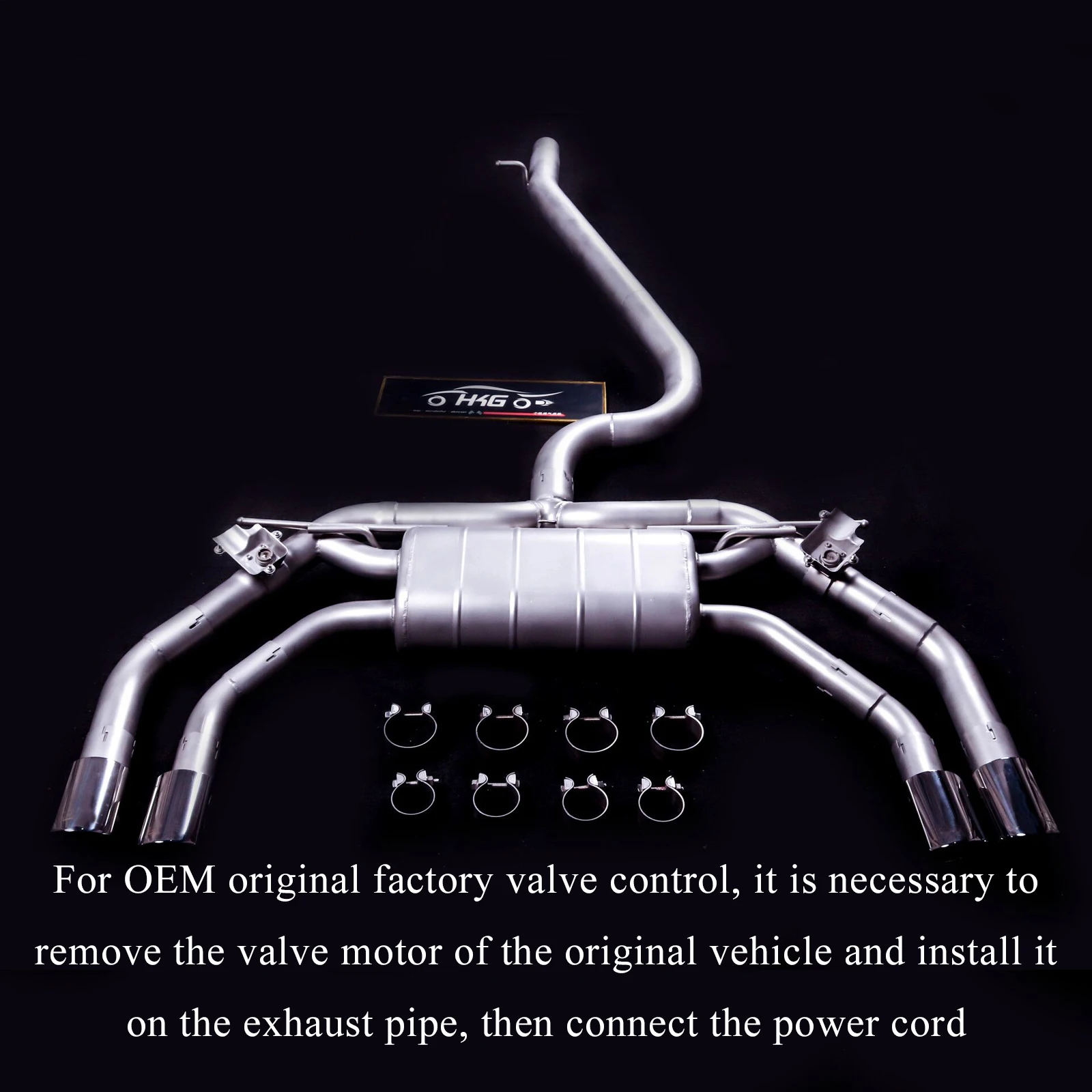 Applicable to the 2014–2019 Audi S3 2.0T Catback 304 Stainless Steel Four-outlet Tip Controllable Sound Exhaust System