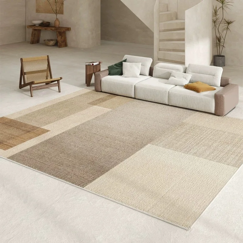 

VIKAMA Maillard Wind Crystal Velvet carpet Striped geometric Living Room rug Luxury Art Home Decor rug Easy to clean bedroom rug