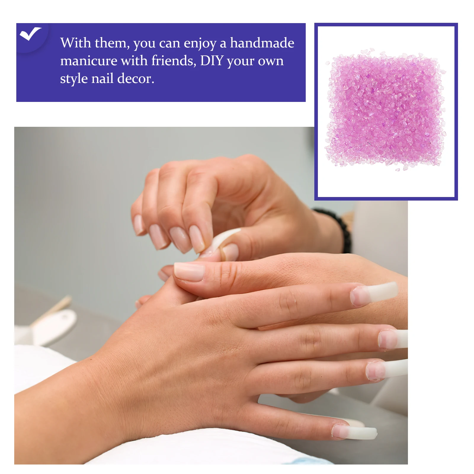 

Nail Charms Glass Chips Crushed Glitter Manicure Decorations for Resin Crafts Home DIY Art Design Kit Accessories