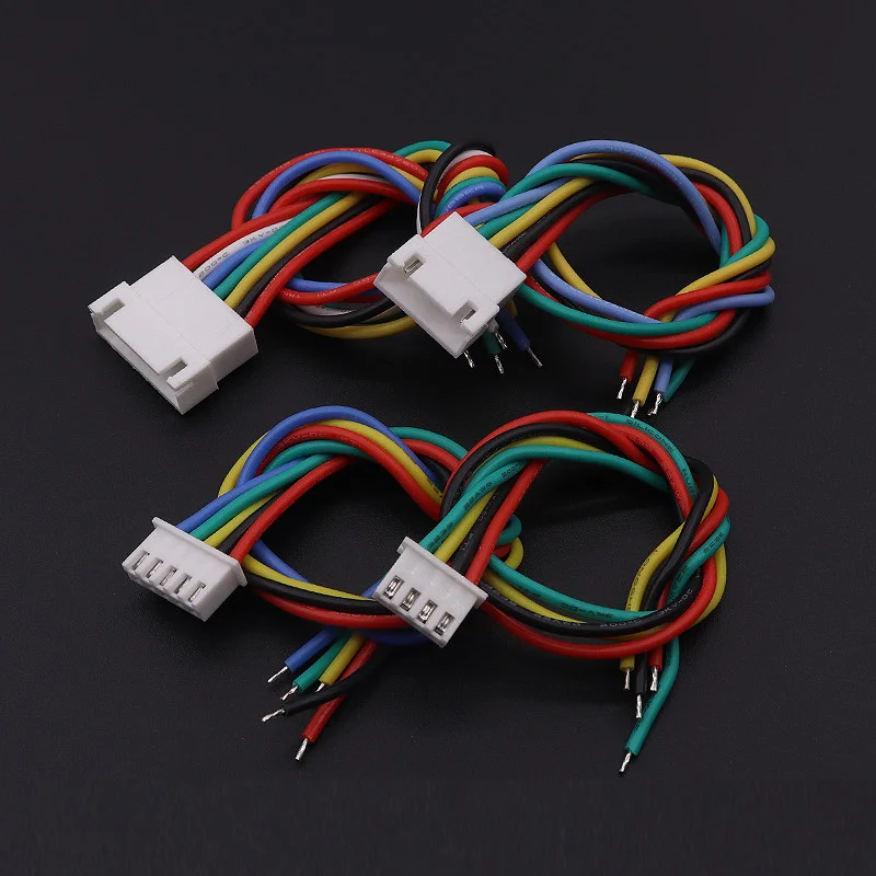 XH2.54mm High-Temperature Resistant Silicone Wire  Air Coupling 2P 3P 4P 5P 6P 7P 8P Male Female Connector Wire Cable 22AWG 20CM