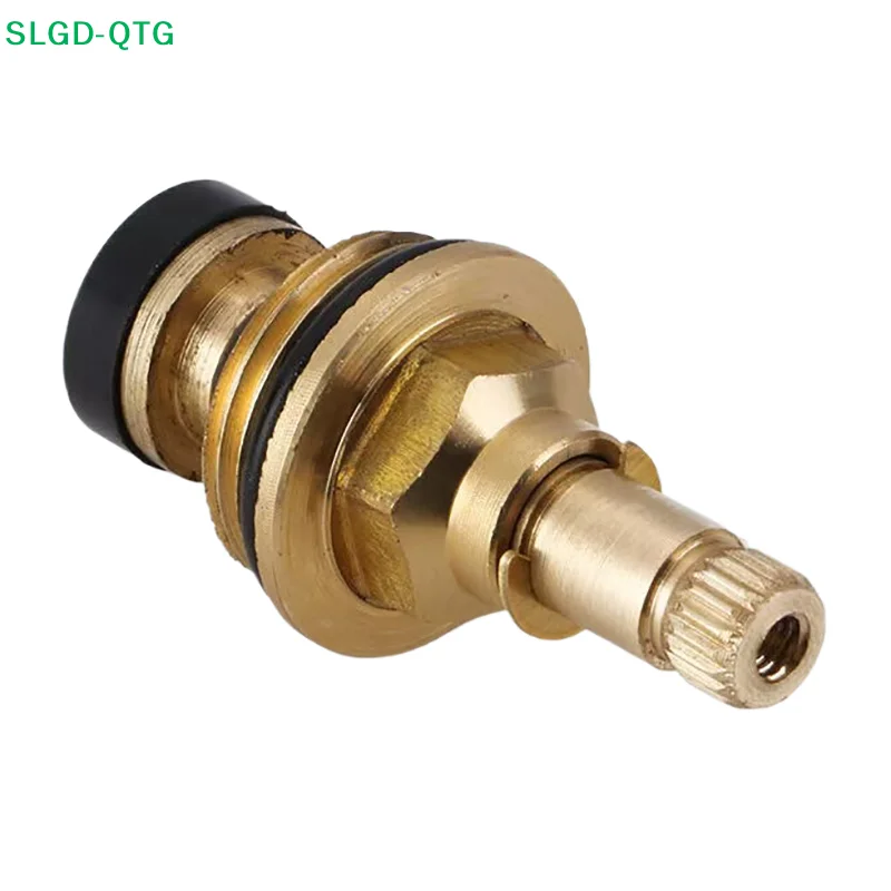 

Hot！Brass Slow Opening Spool Faucet Hot And Cold Water Spool G1/2 Kitchen Sink Mixer Tap Stream Sprayer Head Yellow Mixer Tap