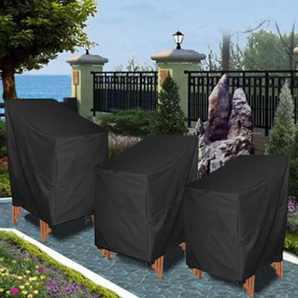 Chair Protector Easy to Chair Cover with Fabric Design Waterproof Stacking Chair Cover Durable Oxford Cloth for Garden