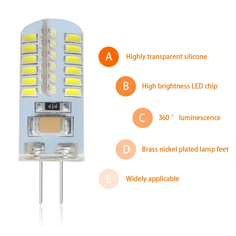 مصابيح ليد عالية اللمعة G4 ، إضاءة جديدة لأسفل لديكور المنزل ، AC 85-V ، 4W Led ، Gy6.35