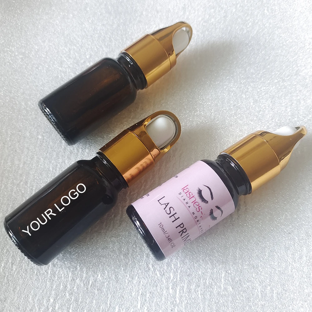 15pcs Customized 10ml/15ml Eyelash Extensions Glue Primer Bonder Lash Adhesive Better Retention Primer Extensiones