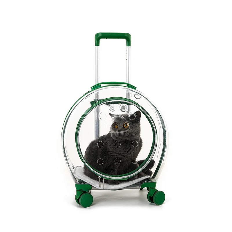 

Creative Simple Pet Strollers Transparent Multi-function Cat Trolley Case Portable Space Capsule Out Dog Stroller Pet Supplies