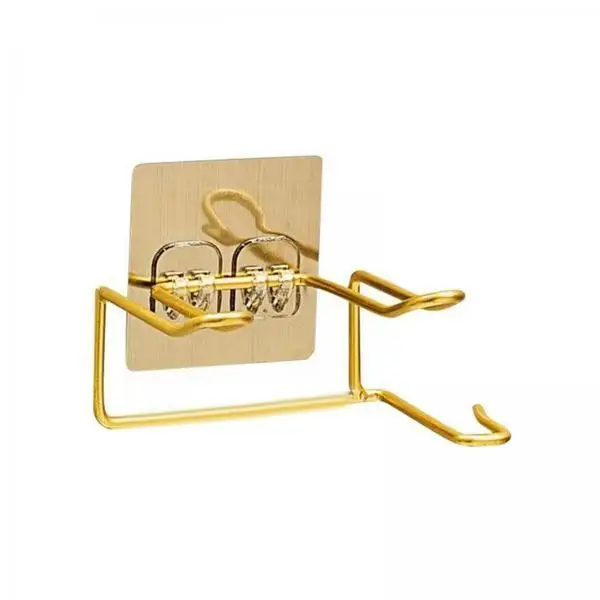 

Multi Functional Hair Dryer Holder Wall Mounted Metal Organizer Rack for Salon Bathroom and Bedroom