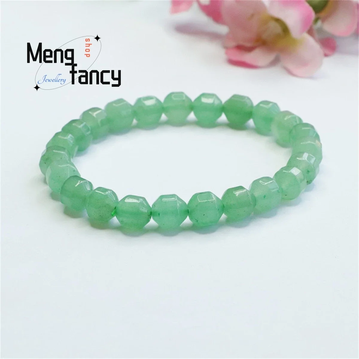 

Natural Dongling Jade Faceted Beads Hand Strings Simple Generous Stylish Exquisite Retro Men Women Fine Jewelry Charm Love Gift