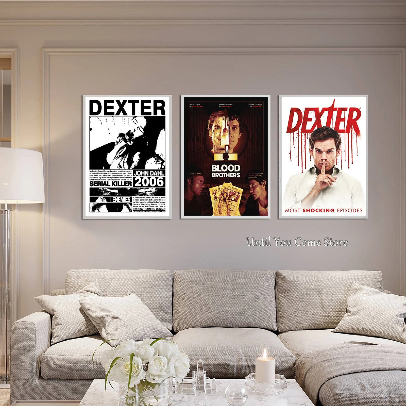 المسلسل التلفزيوني الأمريكي Dexter Vintage ملصق طباعة قماش الفن صور المنزل لغرفة المعيشة وغرفة النوم جدار ديكور حديث بدون إطار #3